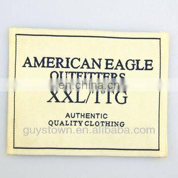 custom private brand woven label for men's jacket