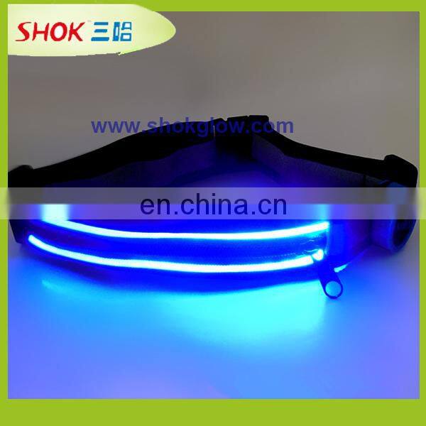 Outdoor sport led flashing running waist belt