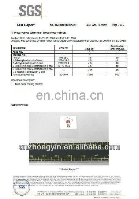 Newest temporary tattoo sticker for childrens (ZY3-1018)