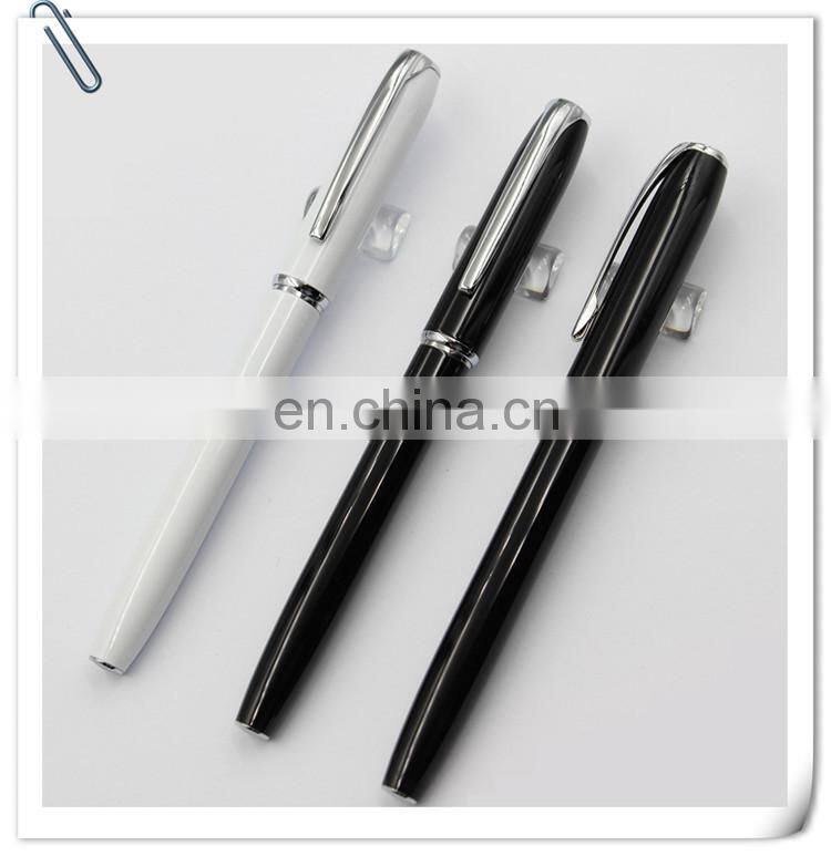 promotion pen and gift shiny painting color metal roller pen with chrome accents MB6935
