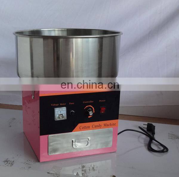 floor standing type stainless steel commercial electric cotton candy making machine with cover and music box
