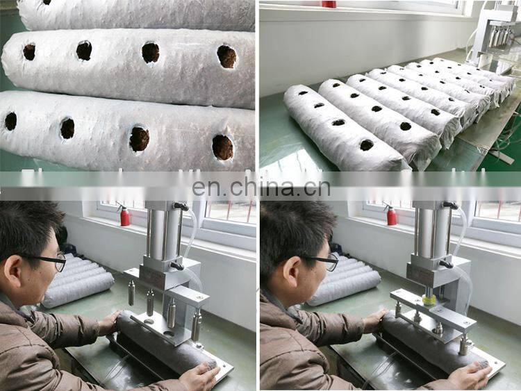 Mushroom growing bag punching / cultivation equipment , mushroom stick punching machine