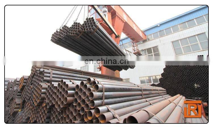 ASTM A53 schedule 40 Black ERW round carbon steel tube iron pipe price