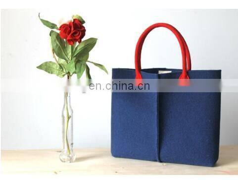 Wool handbag style felt tote bag for women