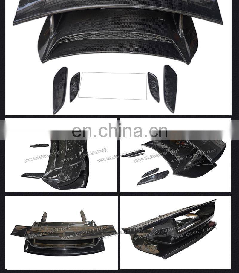 Full Real Carbon Fiber Car Rear Trunk Spoiler Wing Rear Spoiler Suitable For Porsche 911-991 GT Wing Spoilers Car Body Parts