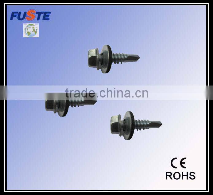 Custom made screw with rubber washer