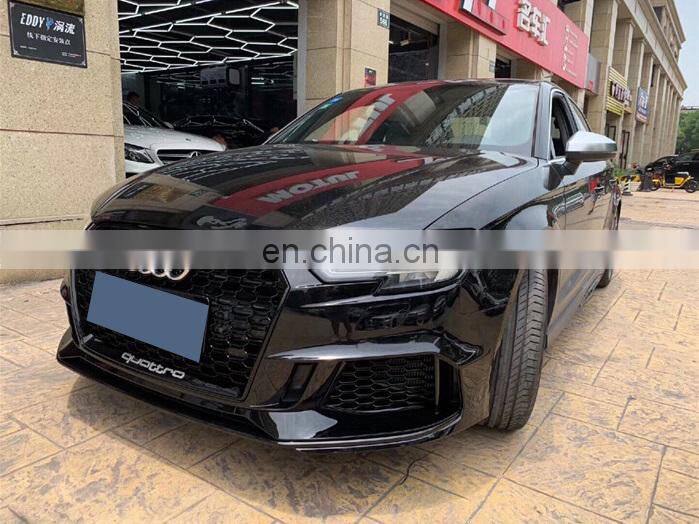 Runde Top Quality For 2017-2019 Audi A3 S3 Upgrade RS3 Front Bumper Front Grille Body Kit