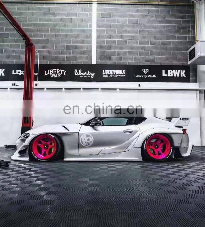 Runde Carbon Fiber Material For LB Style Toyota Supra A90 Wide Body Kit Front Bumper Rear Bumper Side Skirt Spoiler