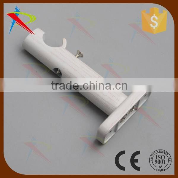 Metal Aluminum alloy Material wooden plated fancy curtain rod brackets