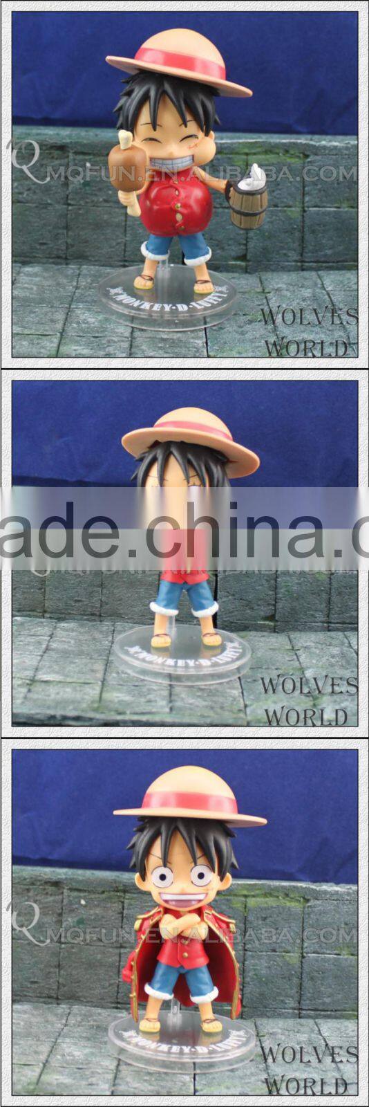 MINI QUTE 11 cm japanese anime Sea poacher Pirates one piece action figure assemble Monkey D Luffy brinquedos boys NO.MQ 063