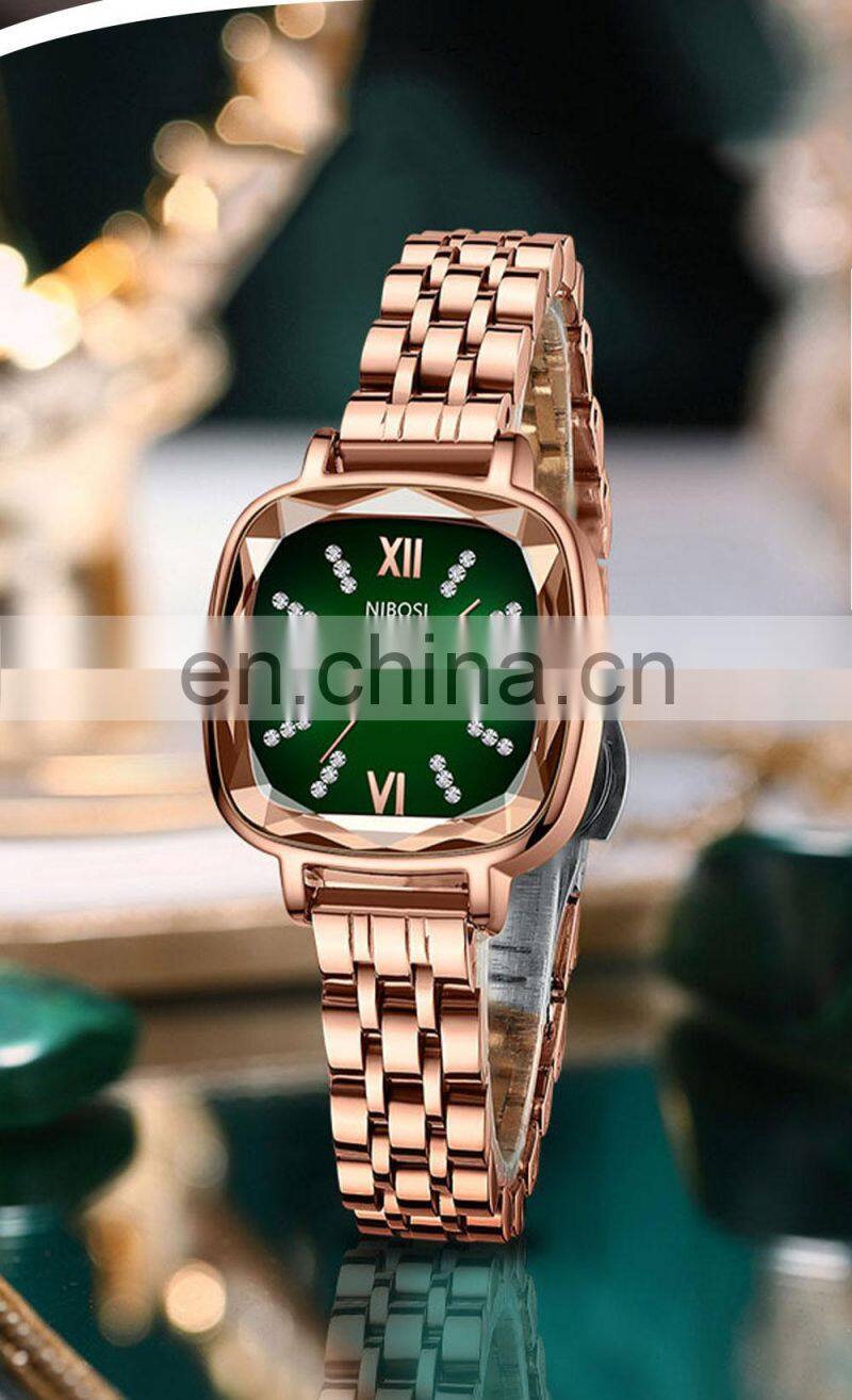 2022 NIBOSI Luxury Women Quartz Watches Ladies Creative Bracelet Wristwatches Female Clock Relogio Feminino Montre 2535