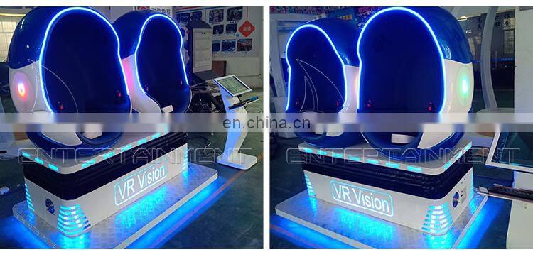 Indoor 2 seats 9D VR cinema 9D egg chair for sale