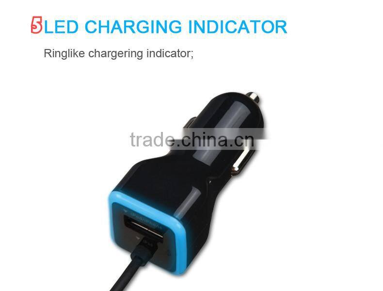 MFi certified Manufacturers fast charging MFi certified 8pin 3.4A USB Car Charger with MFI Cable for iPhone 6 6s Plus 5S 5C 5 SE