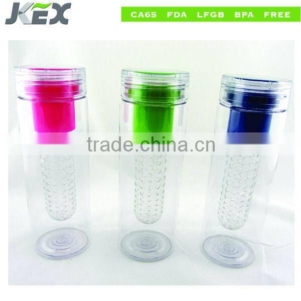 Tritan fruit infusion water bottle with FDA approval