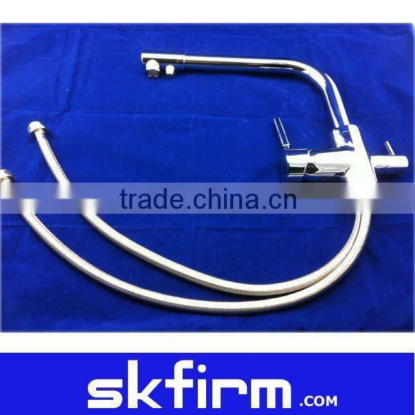 Three way kitchen mixer faucet with pure water machine/hot&cold and home pure water filter 3 in 1 tap