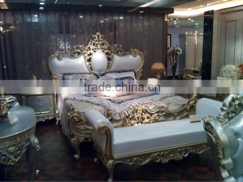 new arrival luxury solid wood princess furniture bedroom