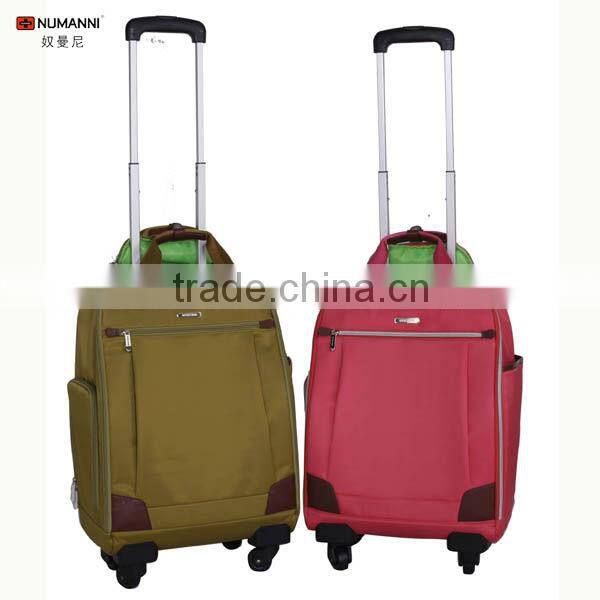 high quality fashion waterproof light lady's travel trolley laptop bag