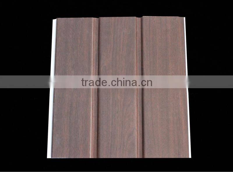 wooden grain design bathroom design laminated pvc ceiling panel for decorative interior wall made in china