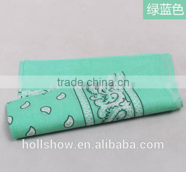 Wholesale Custom Paisley Printed Square Cotton Head Bandana