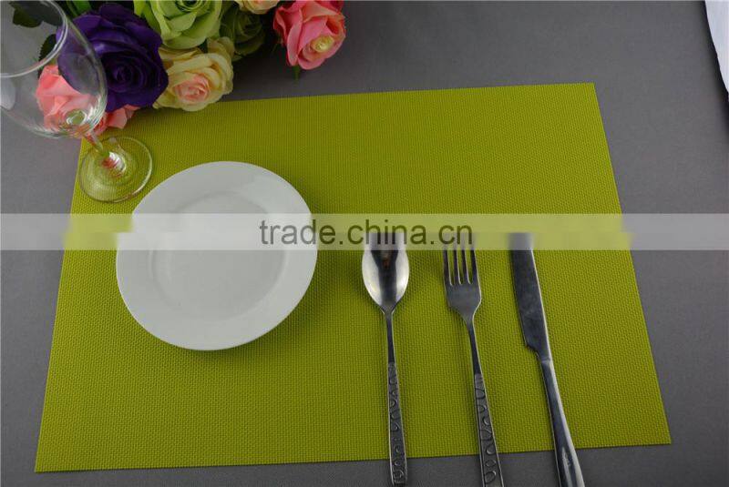 Table decoration PVC gold placemat solid color pure color bright color grass green placemat 45*30cm