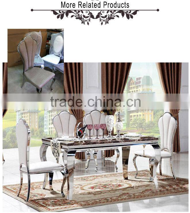 modern European style stainless steel dinning chair bar chair for wedding/hotel