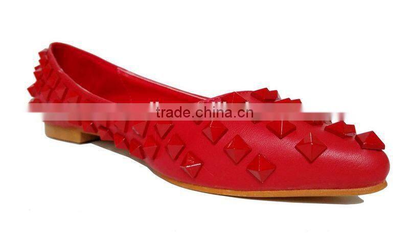 2015 Unique design flat shoes China classic red shoes with pointed toe