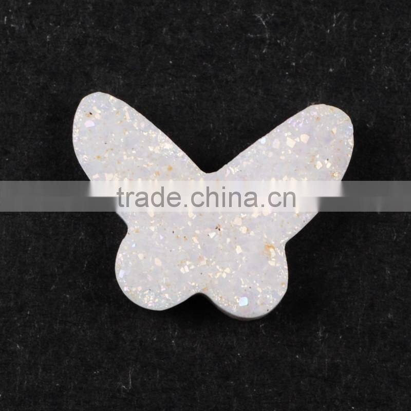 Natural titanium blue butterfly agate drusy angel druzy wings cabochons