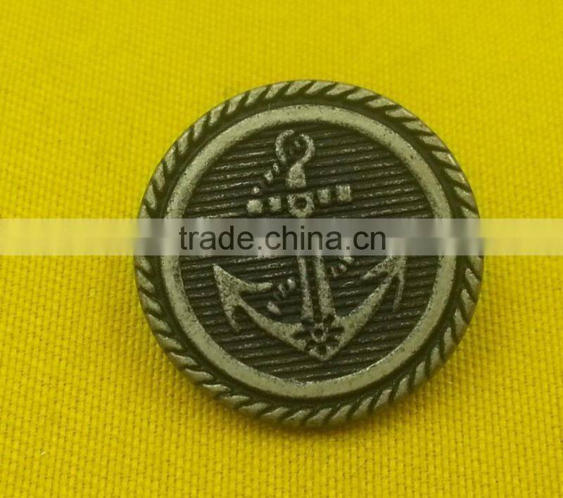 Anchor Logo Metal Shank Button For Jacket or Coats --- MJ1160