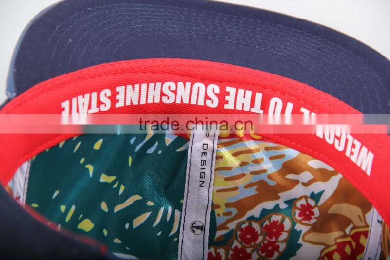 High quality snapback hat embroidery leather sanpback hat