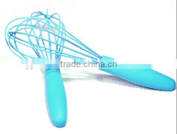 Hot sale rainbow silicone whisk with PP handle Silicone Kitchen Utensils for Blending, Whisking, Beating & Stirring