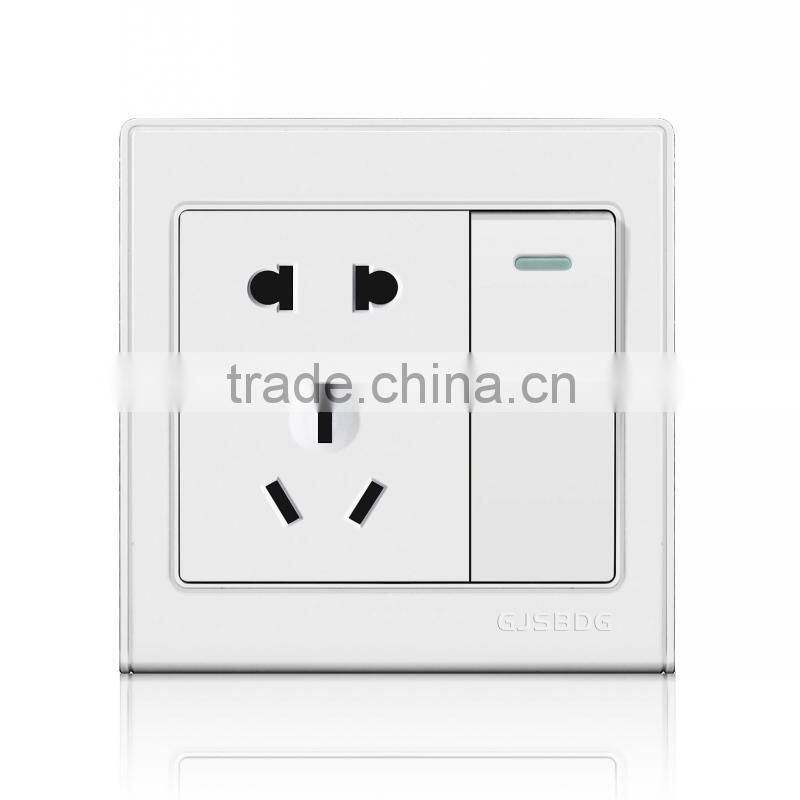 Apply modern decoration PC material wall socket and switch integration