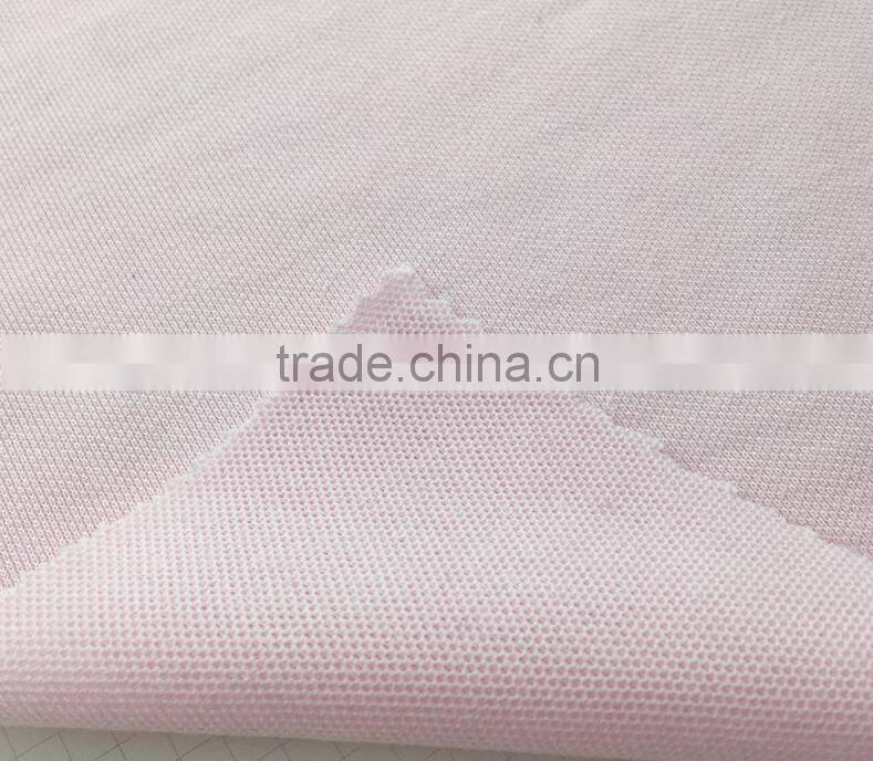 Two-sided jersey polyester cotton pique polo shirt fabric