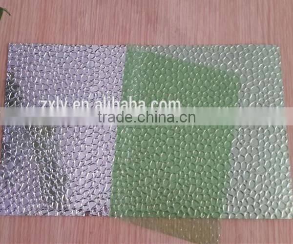 mirror finish harmmered aluminum embossed sheet for lighting
