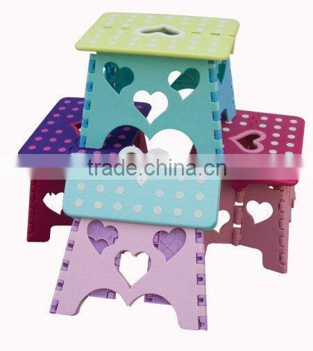 black and red or white convenient folding plastic square step stool