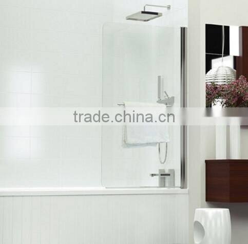 Single panel standard bath screen with towel rail
