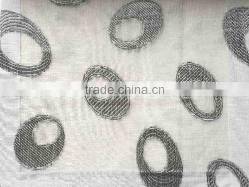 embroidered sheer voile curtain