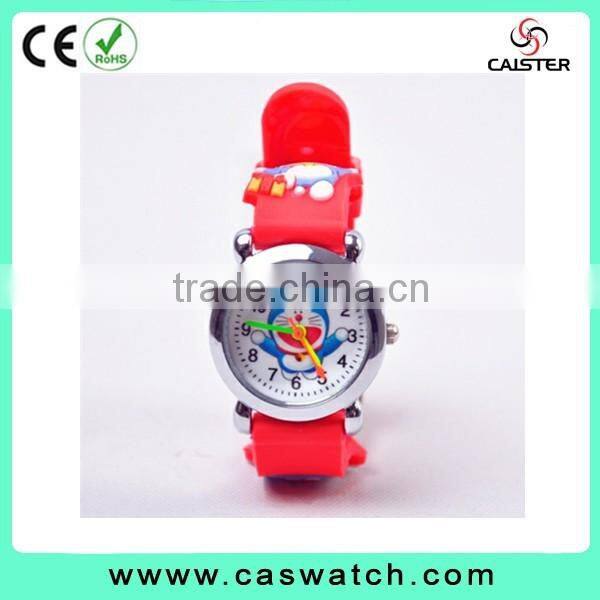 New arrival hot-selling adorable child's timepieces, Doraemon patterned kid's watch, hot-fashion 3D silicone kid's watch