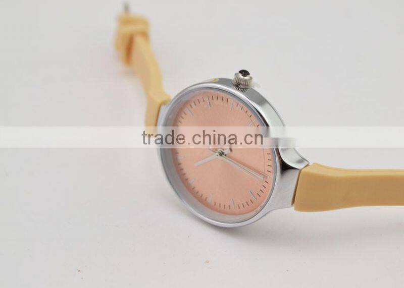 Fashion slim strap ladies silicone watch for small wrists