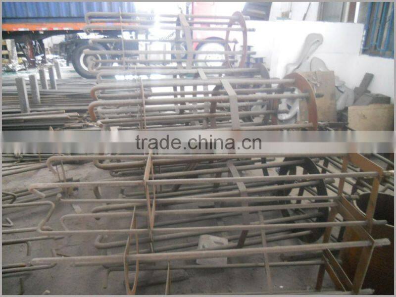 Black steel pole anchor