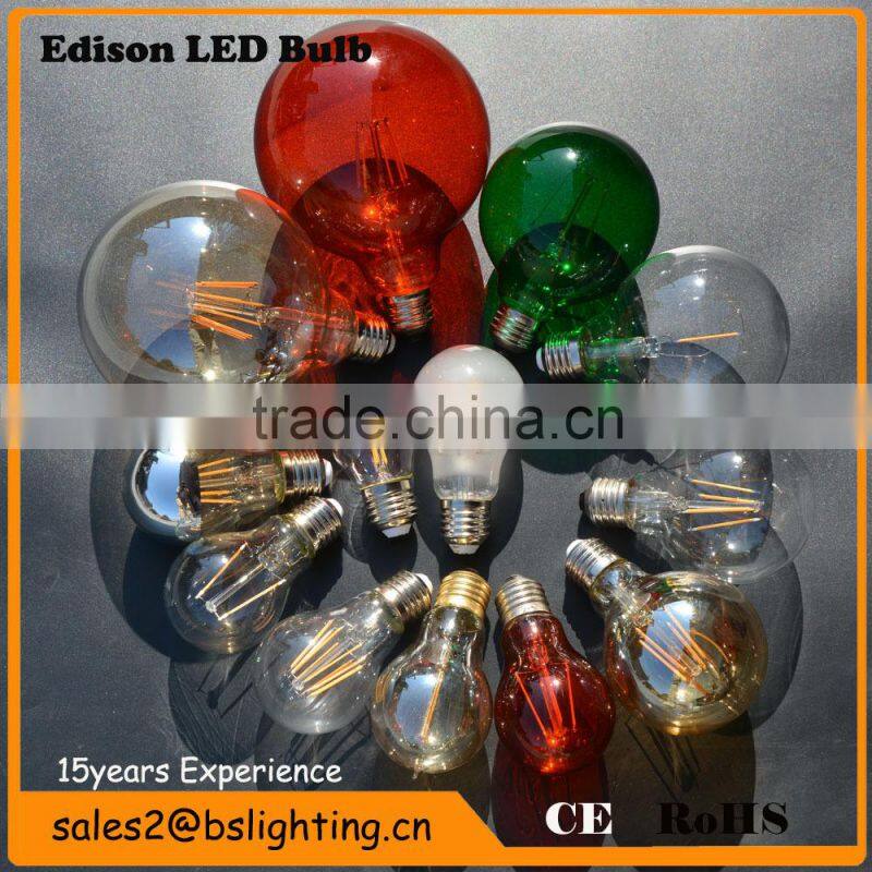 Hot Sales 110V-240V E27 E26 B22 glass led bulb a19