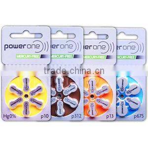Good Quality hot sale Hearing Aid Zinc Air mercury free Battery power one battery size 13A