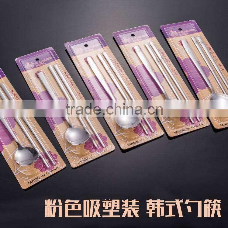 Korean stainless steel spoon and chopstick set,single sales is ok