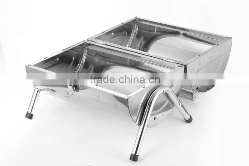 Portable cylinder shape folding stainless kebab grill barbecue