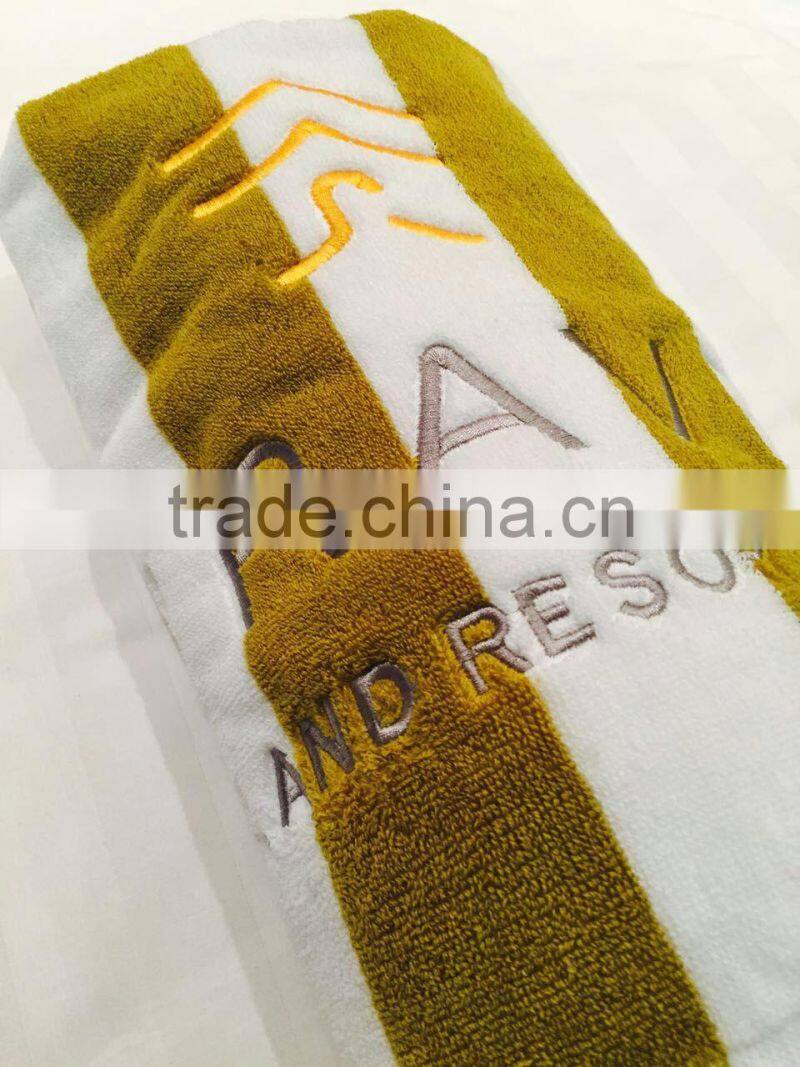 Luxury Colorful High Quality Stipe Embroidery Towel YKY410