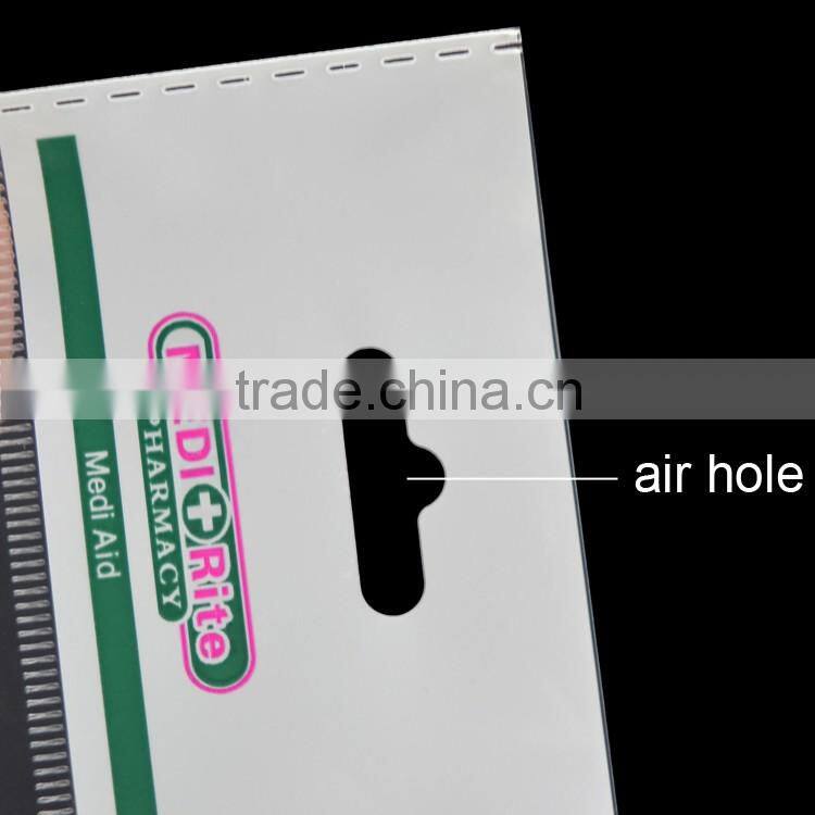 factory opp self adhesive plastic bag custom size with printing header for gift packing