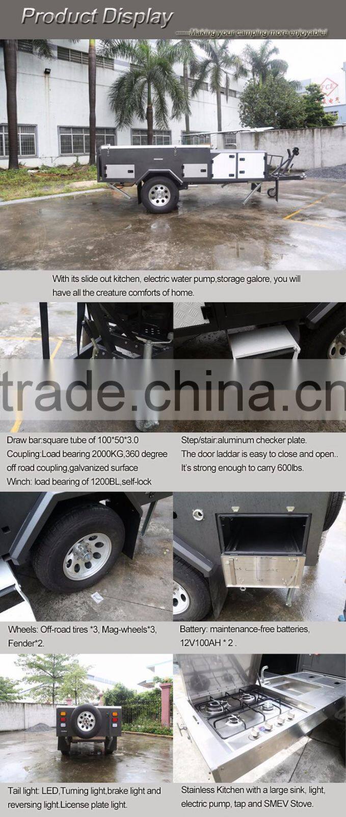 Lightweight Travel Trailers And Off Road Caravan With Slide Out Kitchen