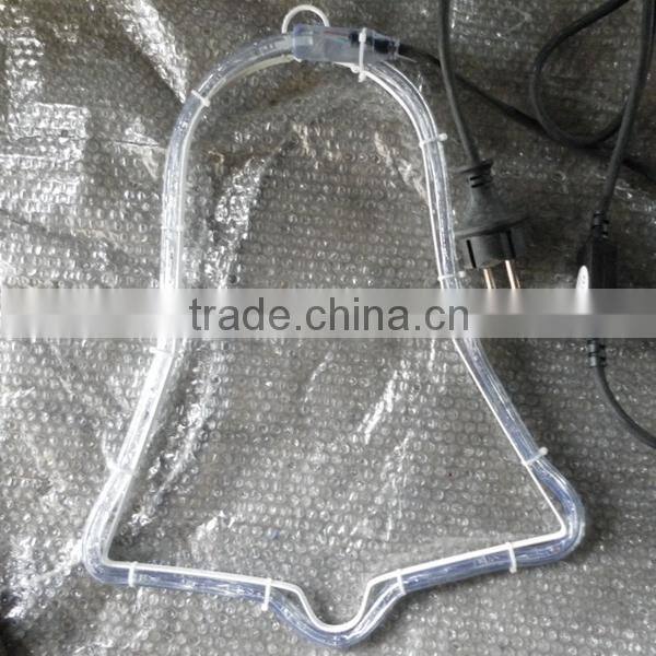 Customize christmas street decoration motif bell with light