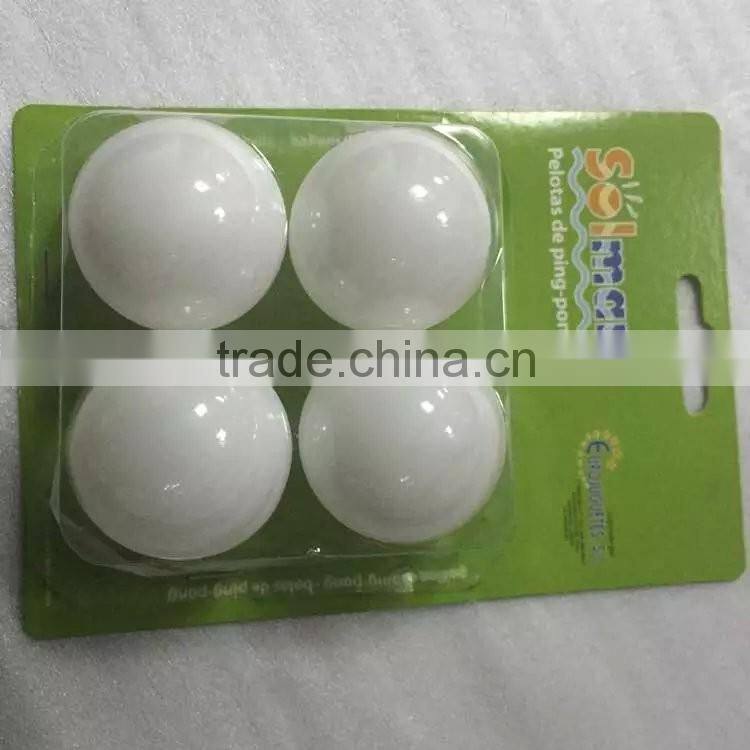 4 plastic pingpang balls