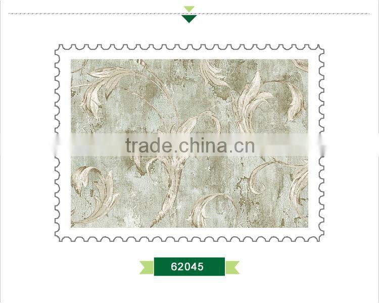 economic embossed pvc wallpaper, green french scroll wall covering for kitchen , imported wall covering ideas
