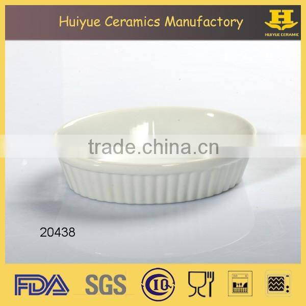 ceramic rectangular microwave oven baking dish stripe design